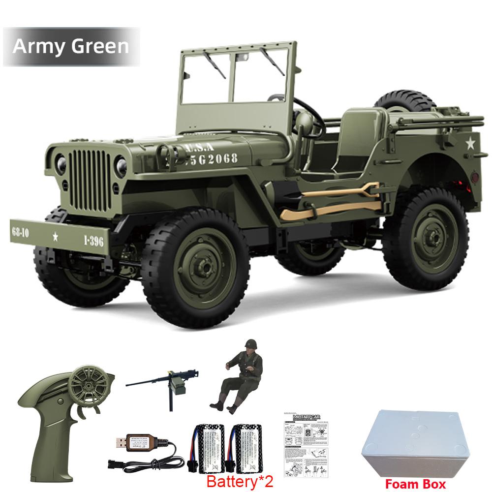 JJRC C8815 Auto RC 1/10 WILLYS 1941 4WD RTR RC Crawler Auto Telecomandata 2.4G Arrampicata Fuoristrada Camion RC Militare Giocattoli Regalo