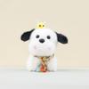 Cute Bee Puppy Keychain Cartoon Children Backpack Decorative Pendant Plush Doll