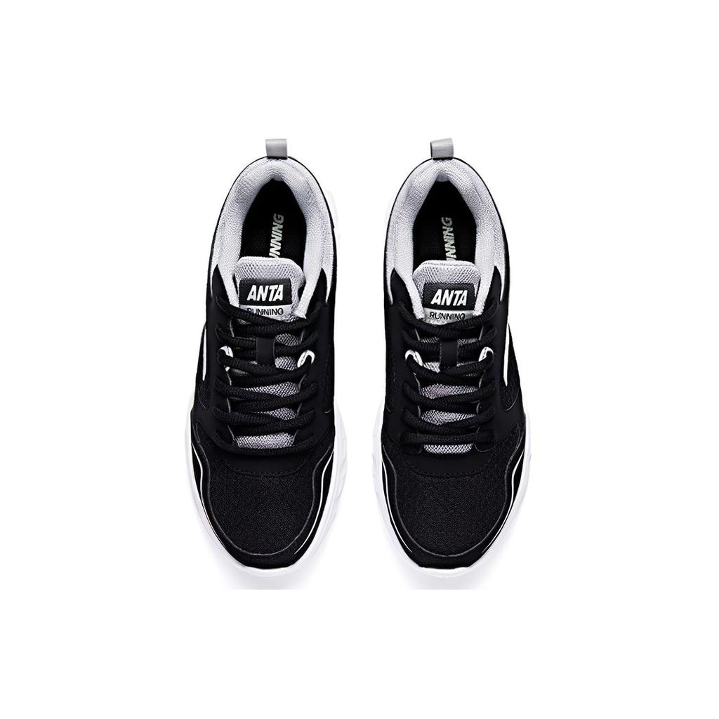 Anta Mesh, Textile Cushioning Slip Resistant Abrasion Resistant Breathable Rebound Low Top Running Shoes Men's Black 91645515-5