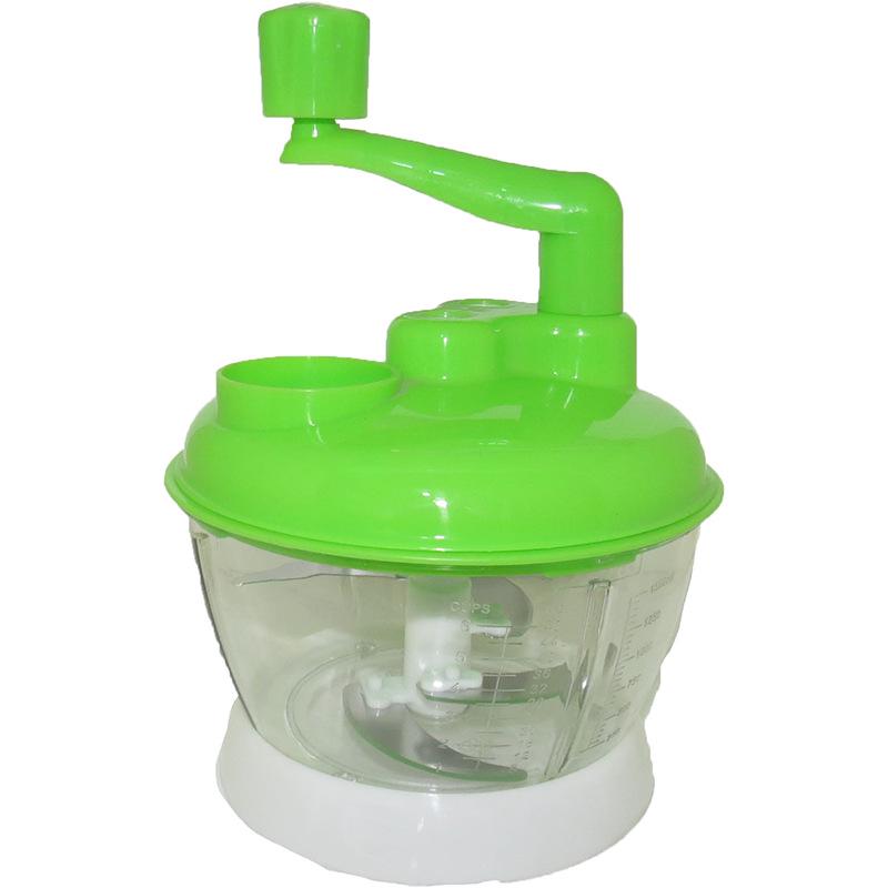 

Multifunctional Hand-Crank Food Processor: Vegetable Chopper, Meat & Filling Grinder, Dumpling Mixer зелений