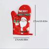 Christmas Microwave Heat Insulation Gloves Oven Anti-scald Heat-resistant Kitchen Cotton Linen Baking Gloves Household Home