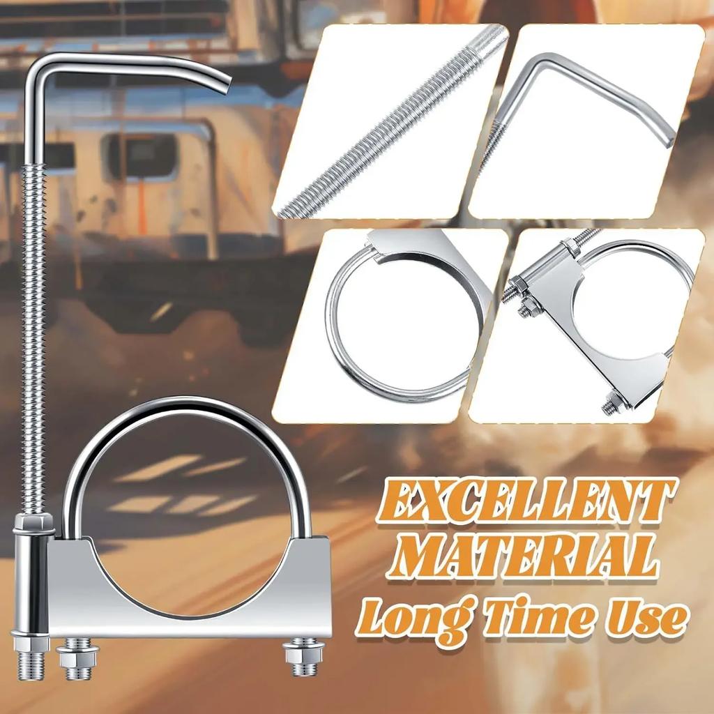 2.5 Inch Automobile Exhaust Clamp Hook Exhaust Clamp with Hanger Exhaust Clamp Clamp with Hanger Rear Muffler Hanger