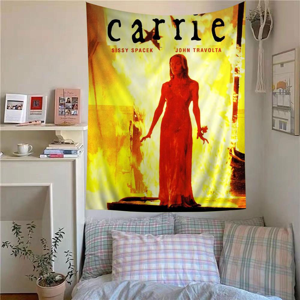 Horror Movie Carrie Tapestry Anime Tapestry Hanging Tarot Hippie Wall Rugs Dorm Wall Hanging Sheets Hanging Bohemian Tapestry 100X70CM