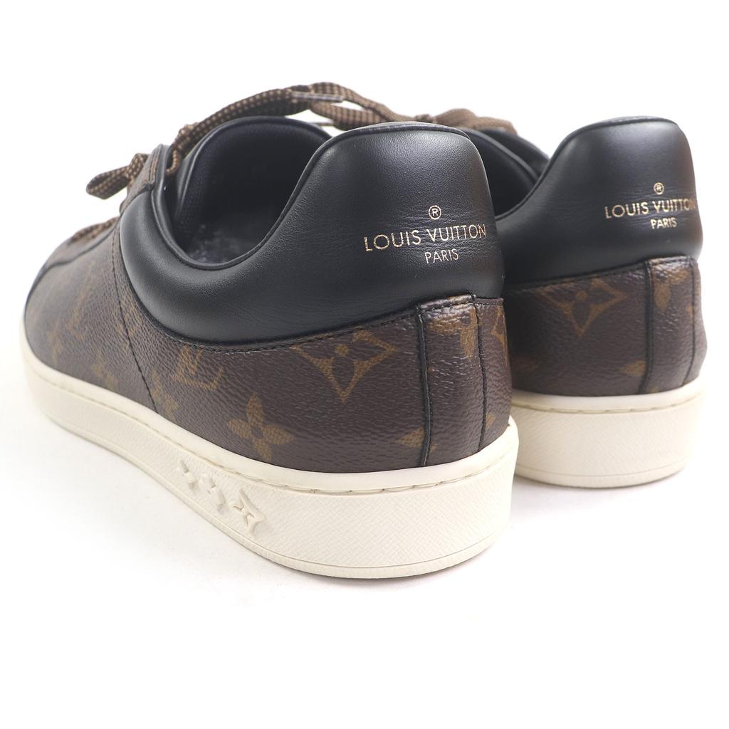 Doskonałe sneakersy LOUIS VUITTON z niskim wycięciem Linia Luxembourg Monogram Brązowe Używane