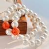 Design Sense 10Mm Bead Imitation Pearl Natural Nanhong Bracelet Bracelet