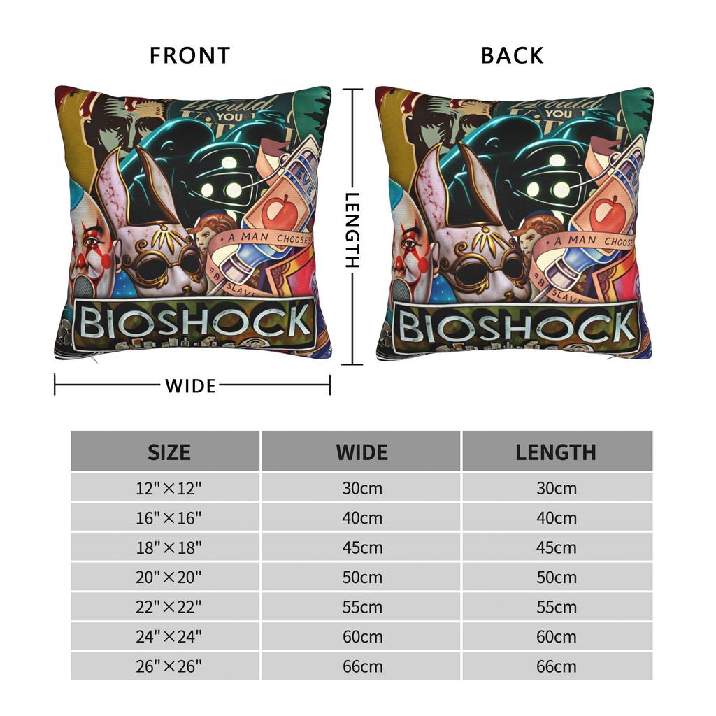 BioShock 2 Remastered Pillow Case Soft Pillow Cover For Wedding Party Home Decor Retro Trendy Cushion Cover