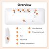 8 Inch Large LCD Digital Clock Time Date Temperature Display Dual Power Wall/Desktop Simple Electronic Clock for Home Office