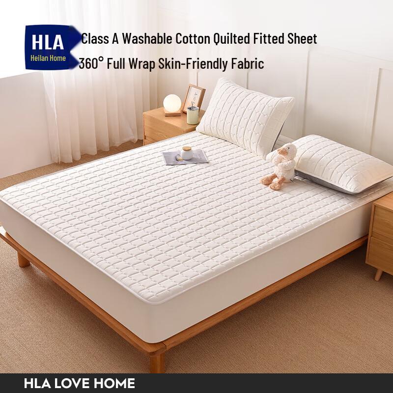 Heilan Home Washed Cotton Fitted Sheet