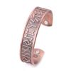 LIKGREAT Vintage Nordic Rune Open Cuff Bracelet Magnetic Therapy Bangle Women Men Antique Copper Jewely Bijoux Father's Day Gift