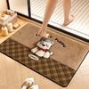Non-Slip Backing Cartoon Floor Mat Water Absorbent Area Rug 3D Plush Animal Doormat  Bathroom Rug
