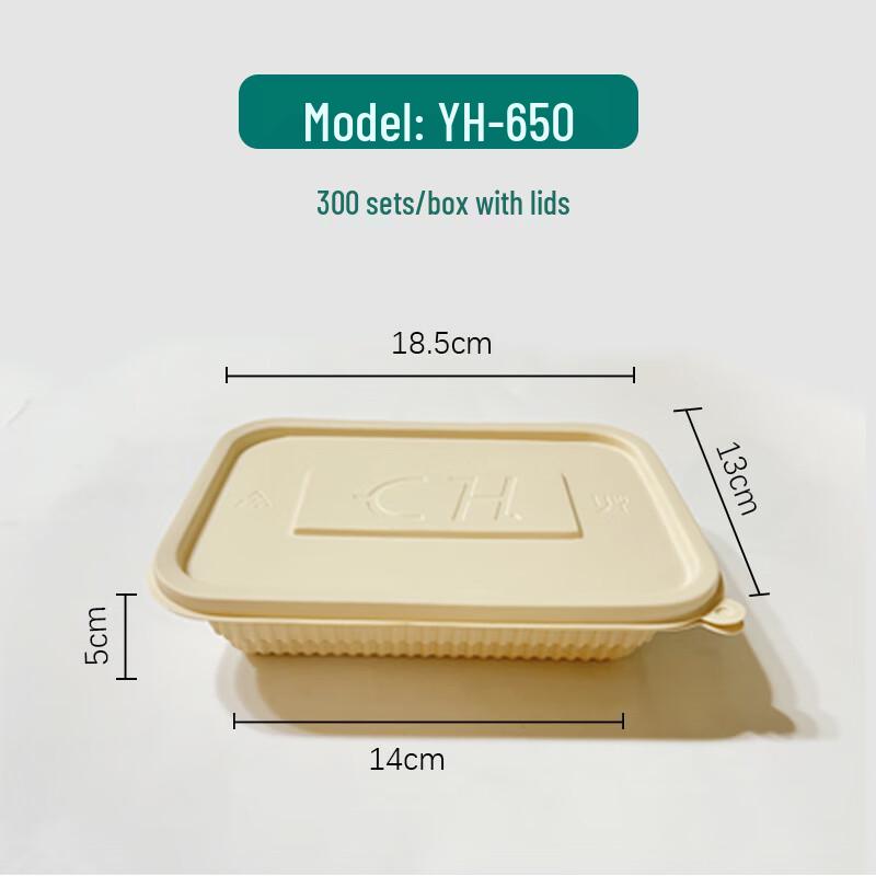 Disposable 500ml Single-Compartment Eco-Friendly Meal Containers