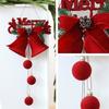 Delicate Christmas Bell Ornament Flocked Christmas Tree Decoration Velvet Christmas Ball  Festive