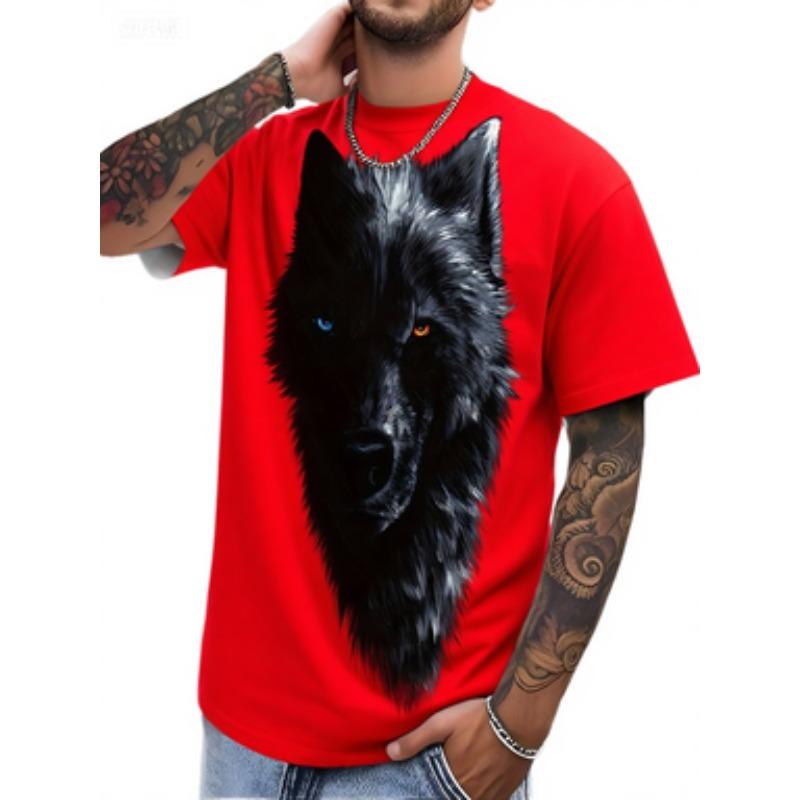 Men s 3D Printed Short Sleeve T-Shirt - Casual Crew Neck Summer Wear 6XL