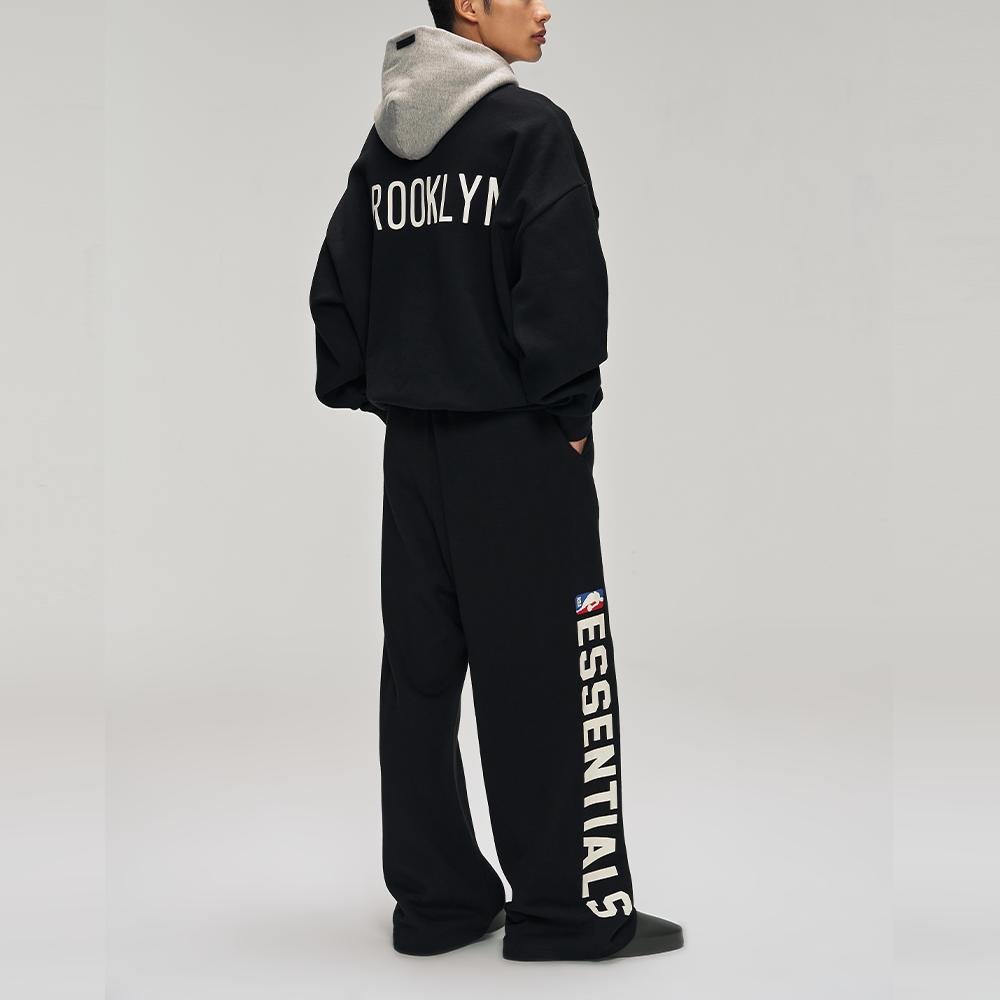 Fear of God Essentials Nets Sport Hoodie Black/Warm Heather Men Tops 192NB256424F