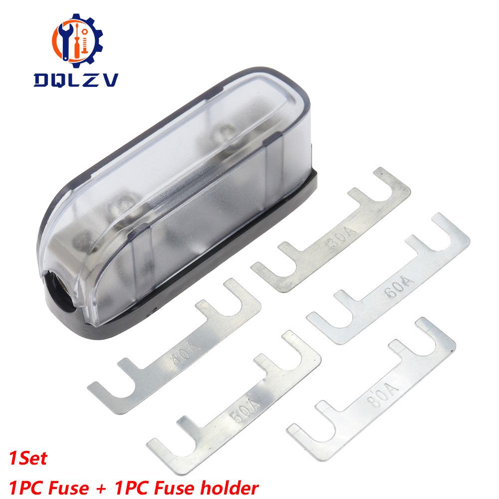 Car Audio Fuse Power Fuse Holder 30-150A Stereo Audio Single Way AGU Fuse Holder Power Distribution Block Fusebox Car Fuse