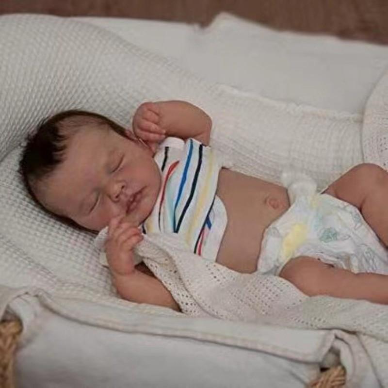 

48 см моющаяся, реалистичная, мягкая, ручная роспись, имитация куклы реборн, детская сопровождающая игровая кукла, подарок Boy