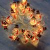 Christmas Halloween Copper Wire String Lights - Santa, Snowman & Tree Pendants