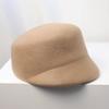 Winter Thick 100% Wool Fedoras Hat Women's British Short Brim Wool Felt Equestrian Hat Japanese Ins Niche Warm Berets Visors Cap
