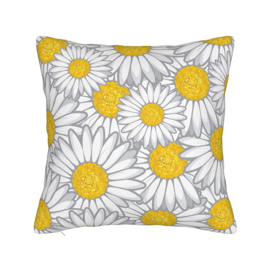 Pastel Daisy Floral Pattern Pillow Case Graphic Pillow Cover For Sofa Couch Bed Living Room Novelty Pillowcases