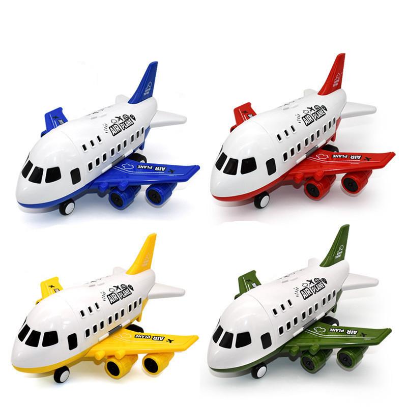 Large Passenger Plane Model Toy Set Large Capacity Plastic Airplane Slide Inertia Toy Airplane Gift For Children