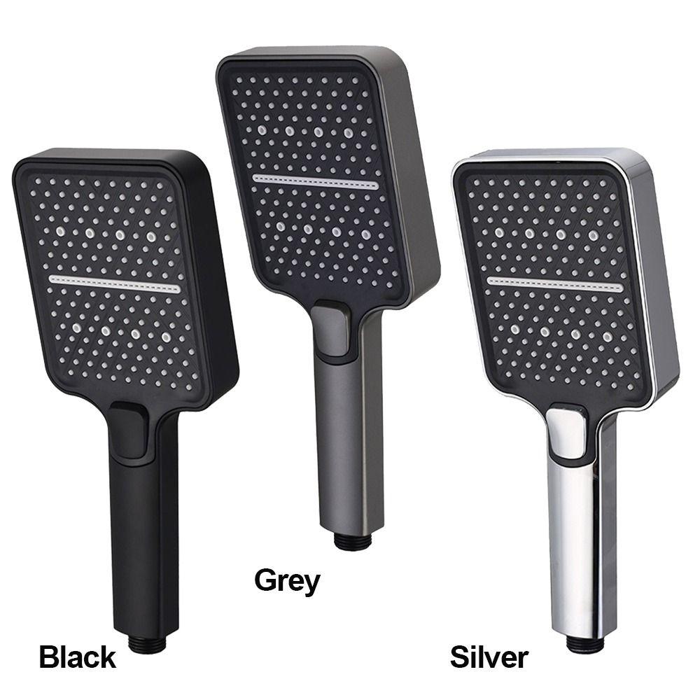 Plastic High Pressure Shower Head 3 Mode Adjustable Large Flow Handheld Shower Head Water Saving Easy Install Shower Sprayer