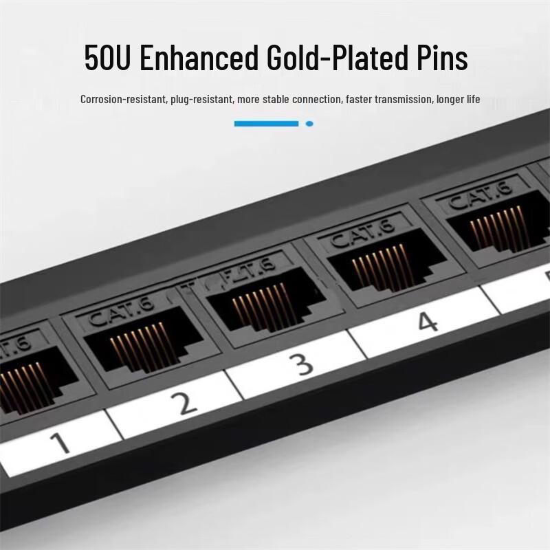 Jintu 24-Port CAT6 Punch-Down Free Network Patch Panel