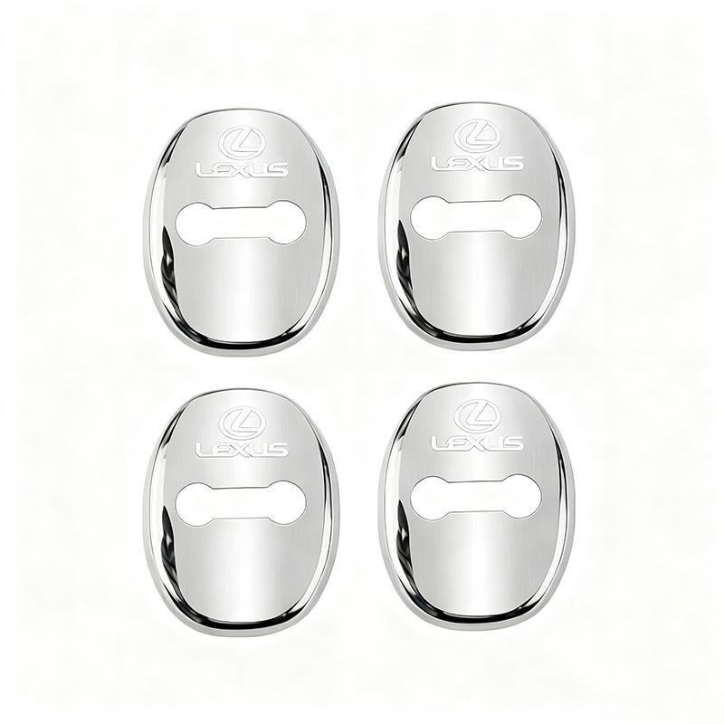 For Lexus F SPORT ES RX NX LS UX IS CT GS RC HS SC TX LBX LM LX 4PCS Car Door Lock Cover Stainless Steel Protection Accessories