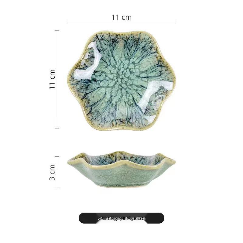 Japanese Kiln-Glaze Ceramic Jewelry Display and Sushi Sauce Dish