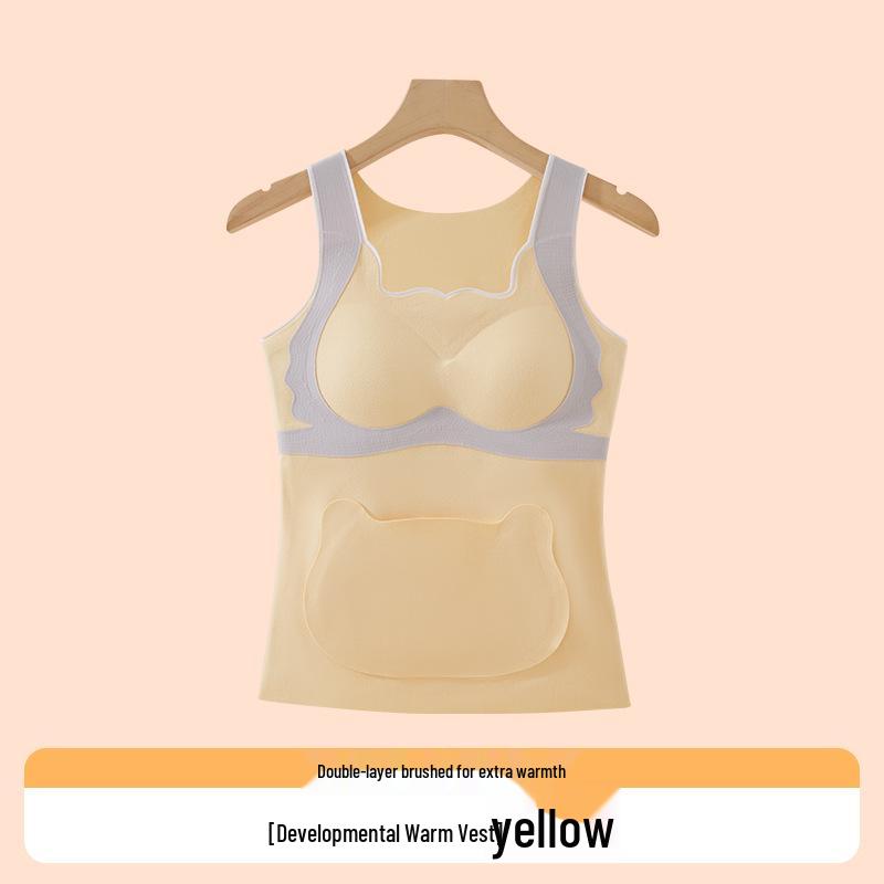 Developmental Girls' Thermal Vest with Chest Pads and Pockets for Junior High School Students