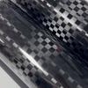 New Car Stickers Gloss Black Grey Grid Wrap Decal Carbon Fiber Films Auto Body Decoration Sticker for Motorcycle Car Accessories