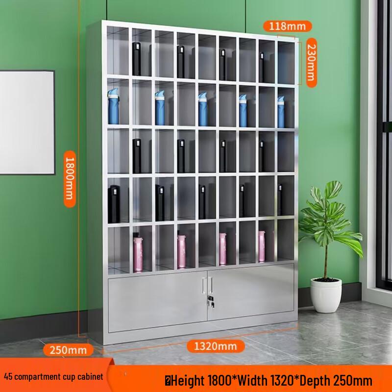 WEZHO Stainless Steel Employee Cup Storage Cabinet
