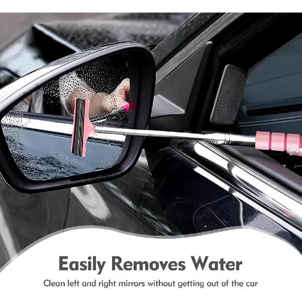 3 Pcs Side Mirror Squeegee, Portable Car Mirror Squeegee, Retractable Side Mirror Squeegee For Car, Car Rearview Mirror Wiper For For Rainy Foggy