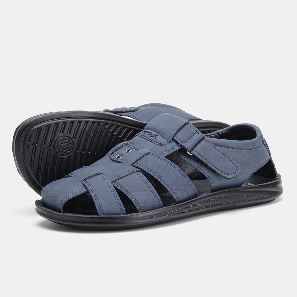Sandaler i skinn for menn sommer casual pustende strand sommersandaler #s208-5