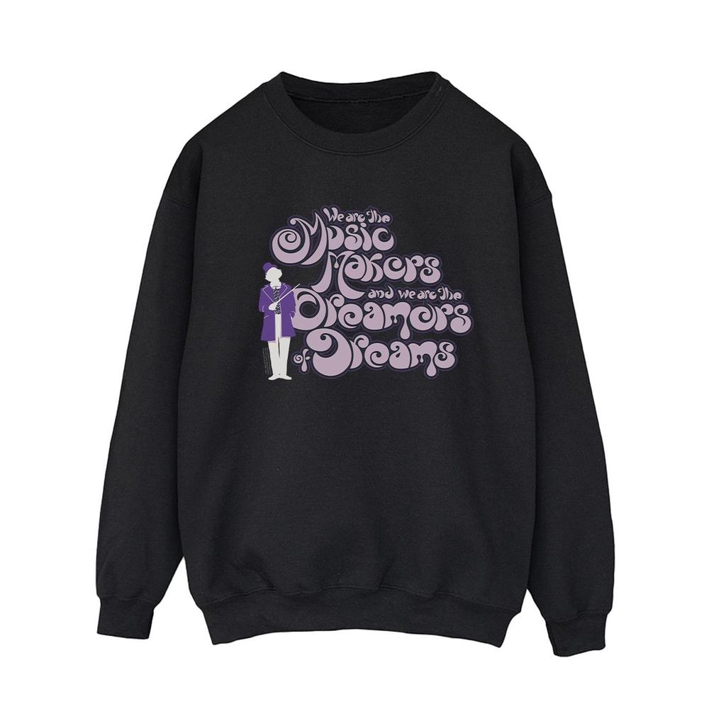Willy Wonka Womens/Ladies Dreamers Text Sweatshirt