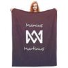 Marcus And Martinus Twin Boys Blanket MM Singer Soft Pattern Plush Throw Blanket For Bedroom Travel Flannel Bedspread Bed Cover