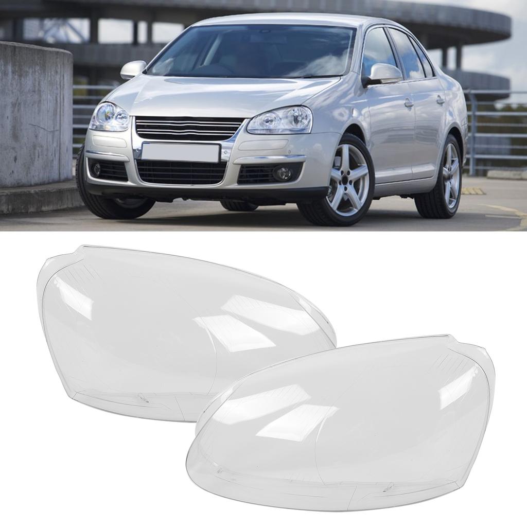 Pair Headlight Lens Cover Lampshade Clear Shell Protective Shade Fit for MK5 2005‑2009