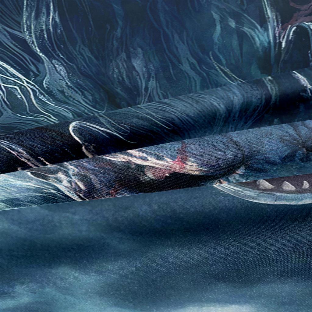 3D printed high-end Nezha trendy element down comforter bedding set, children's adult bedding set, zipper pillowcase bed set