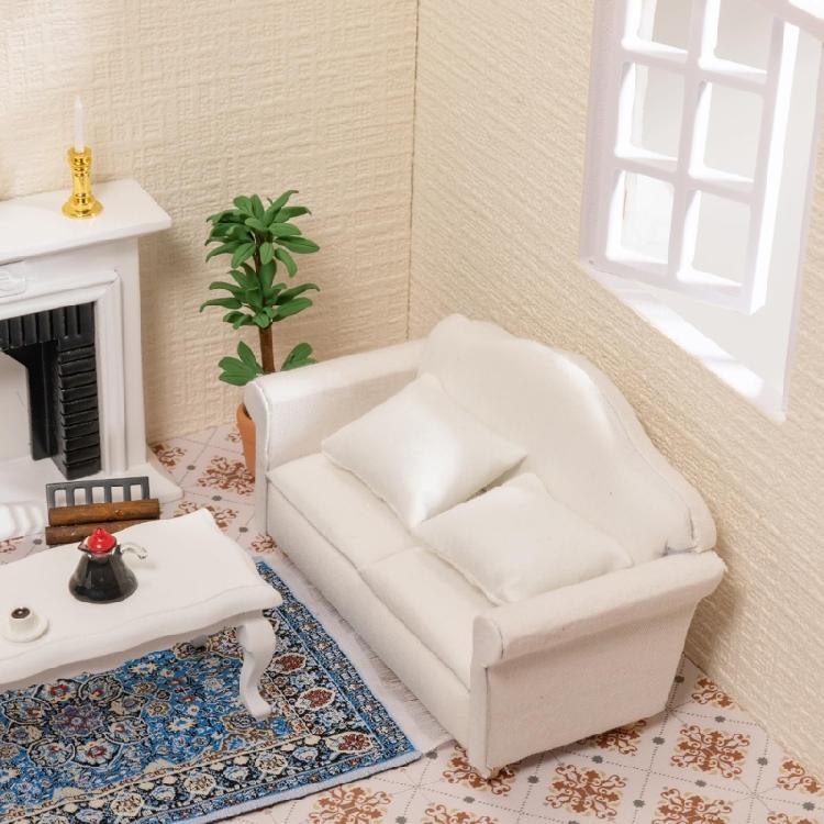 Dollhouses Living Room Furniture Couch Set for 1/12 Scale Realistic Home Decoration Crafting Project Accessories
