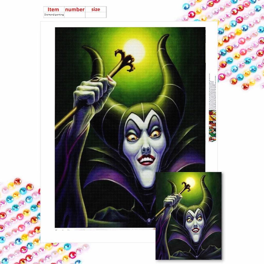 5D Diy Diamond Painting Evil Witch Full Drill Rhinestones Mosaic Embroidery Handmade Products Home Decor Gift