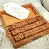 30Pcs/Set Alphabet Wood Stamp Set Wooden Box Multi-Purpose Stamp DIY Funny Work Regular Script DIY Handmade Letter Stamp