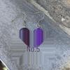 Amethyst Moon and Stars Celestial Pendant Earrings