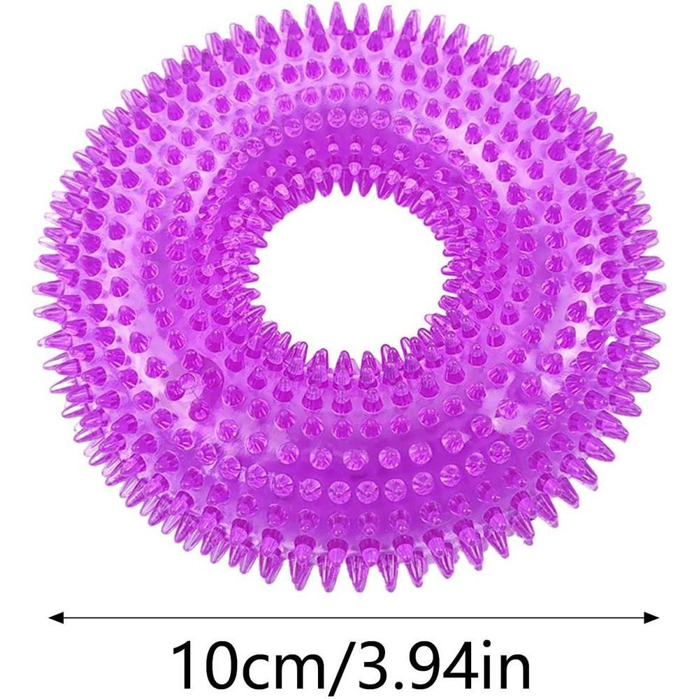Multifunctional Dog Spiky Toy Durable Dog Teething Toy Spiky Training Ring for Small Medium Dogs