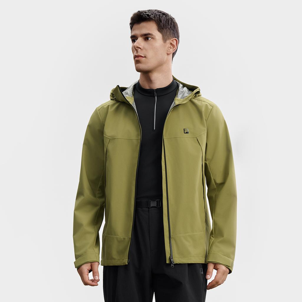 FILA Fitness Outdoor Windproof Breathable Hooded Long Sleeve Jacket Unisex jackets Dark-Green A51U531701F-DG