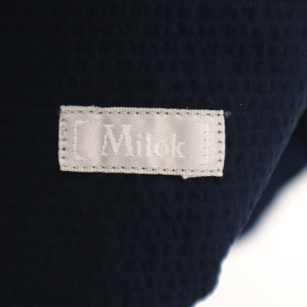Milok made in Japan Striped Pattern Long sleeve shirt 46 Navy Men's Used