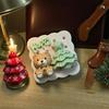 Festival Embosseds Christmas Bear Silicone Candle Mould for Crafting Holiday Decorations