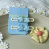 Kids' Cute Blue Bear Heart Hair Clip & Bow