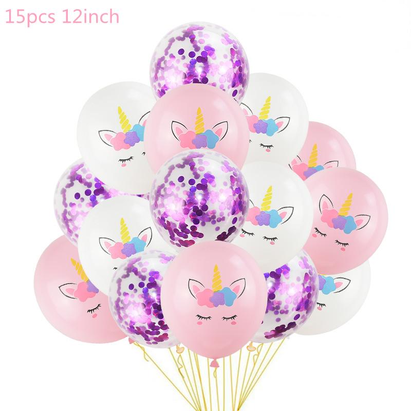 1 Set Einhorn Partyballons Geburtstagsballon Einhorn Dekoration Latex Konfetti Ballon Geburtstagsfeier Dekoration Ballons Kinder