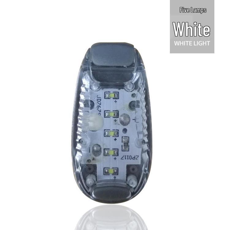 Luce di Sicurezza a LED a Cinque Luci per Bicicletta e Zaino: Luce di avvertimento multifunzionale per ciclismo e corsa all'aperto