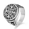 Retro Hexagram Rings Titanium Steel Rotatable Men Personalized Ring Fashion Jewelry
