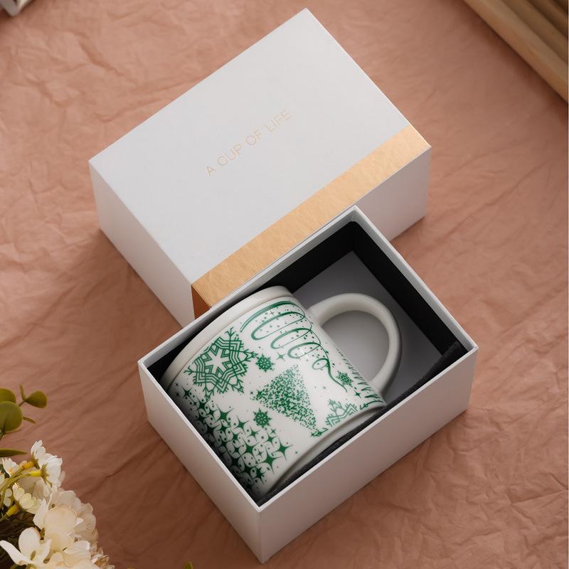 Christmas City Cup Gift Box, Stacked Cup With Lid, Extra Large Christmas Gift Gift